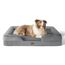 BEDSURE orthopädisches Hundebett Ergonomisches Hundesofa - 97x71 cm Hundecouch mit eierförmiger Kistenschaum für große Hunde, waschbar rutschfest Hundebetten, grau