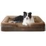BEDSURE orthopädisches Hundebett Ergonomisches Hundesofa - 89x63 cm Hundecouch mit eierförmiger Kistenschaum für mittlere Hunde, waschbar rutschfest Hundebetten, braun