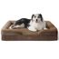 BEDSURE orthopädisches Hundebett Ergonomisches Hundesofa - 106x80 cm Hundecouch mit eierförmiger Kistenschaum für große Hunde, waschbar rutschfest Hundebetten, braun