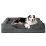 BEDSURE orthopädisches Hundebett Ergonomisches Hundesofa - 106x80 cm Hundecouch mit eierförmiger Kistenschaum für große Hunde, waschbar rutschfest Hundebetten, dunkelgrau