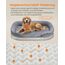 Feandrea Hundebett, Hundekissen, für große Hunde, 106 x 76 x 18 cm, orthopädisch, wasserdichte Innenschicht, erhöhte Ränder, Abnehmbarer, waschbarer Bezug, rutschfest, hellgrau PGW283G01