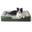 BEDSURE orthopädisches Hundebett Ergonomisches Hundesofa - 89x63 cm Hundecouch mit eierförmiger Kistenschaum für mittlere Hunde, waschbar rutschfest Hundebetten, tannengrün