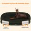 HMTOPE Orthopädisches Hundebett, Hundesofa, Vierseitiges Nackenrolle Kissen, rutschfeste Unterseite Hundekorb, Abnehmbar und Waschbar, Grosse Hunde, 122 x 90 x 19 cm, Olivgrün