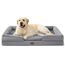 BEDSURE orthopädisches Hundebett Ergonomisches Hundesofa - 114x81 cm Hundecouch mit eierförmiger Kistenschaum für große Hunde, waschbar rutschfest Hundebetten, grau