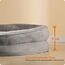 HMTOPE Orthopädisches Hundebett, Hundesofa, Vierseitiges Nackenrolle Kissen, rutschfeste Unterseite Hundekorb, Abnehmbar und Waschbar, Mittelgroße Hunde, Grosse Hunde, 106 x 79 x 17 cm, Hellgrau