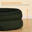 HMTOPE Orthopädisches Hundebett, Hundesofa, Vierseitiges Nackenrolle Kissen, rutschfeste Unterseite Hundekorb, Abnehmbar und Waschbar, Mittelgroße Hunde, Grosse Hunde, 106 x 79 x 17 cm, Olivgrün