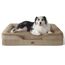 BEDSURE orthopädisches Hundebett Ergonomisches Hundesofa - 106x80 cm Hundecouch mit eierförmiger Kistenschaum für große Hunde, waschbar rutschfest Hundebetten, haselnussbraun