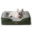 BEDSURE orthopädisches Hundebett Ergonomisches Hundesofa - 71x58 cm Hundecouch mit eierförmiger Kistenschaum für kleine Hunde, waschbar rutschfest Hundebetten, tannengrün