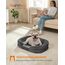 Feandrea Hundebett, Hundekissen, für mittelgroße Hunde, 76 x 51 x 18 cm, orthopädisch, wasserdichte Innenschicht, erhöhte Ränder, Abnehmbarer, waschbarer Bezug, rutschfest, schiefergrau PGW281GN01