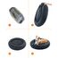 Feandrea Hundebett flauschig, Katzenbett, Donut Kissen, waschbar, Polsterung in der Mitte herausnehmbar, Langer Plüsch, 100 cm Durchmesser, dunkelgrau PGW042G02