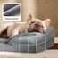 BEDSURE orthopädisches Hundebett Ergonomisches Hundesofa - 71x58 cm Hundecouch mit eierförmiger Kistenschaum für kleine Hunde, waschbar rutschfest Hundebetten, grau
