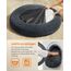 Feandrea Hundebett flauschig, Katzenbett, Donut Kissen, waschbar, Polsterung in der Mitte herausnehmbar, Langer Plüsch, 120 cm Durchmesser, dunkelgrau PGW043G02