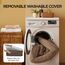 BEDSURE orthopädisches Hundebett Ergonomisches Hundesofa - 71x58 cm Hundecouch mit eierförmiger Kistenschaum für kleine Hunde, waschbar rutschfest Hundebetten, braun