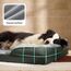 BEDSURE orthopädisches Hundebett Ergonomisches Hundesofa - 89x63 cm Hundecouch mit eierförmiger Kistenschaum für mittlere Hunde, waschbar rutschfest Hundebetten, tannengrün