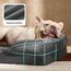 BEDSURE orthopädisches Hundebett Ergonomisches Hundesofa - 71x58 cm Hundecouch mit eierförmiger Kistenschaum für kleine Hunde, waschbar rutschfest Hundebetten, dunkelgrau
