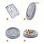 Feandrea Hundebett flauschig, Katzenbett, Donut Kissen, waschbar, Polsterung in der Mitte herausnehmbar, Langer Plüsch, 100 cm Durchmesser, Ombré-Grau PGW042G01