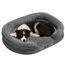 Feandrea Hundebett, Hundekissen, für große Hunde, 91 x 68 x 18 cm, orthopädisch, wasserdichte Innenschicht, erhöhte Ränder, Abnehmbarer, waschbarer Bezug, rutschfest, schiefergrau PGW282GN01