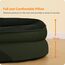 HMTOPE Orthopädisches Hundebett, Hundesofa, Vierseitiges Nackenrolle Kissen, rutschfeste Unterseite Hundekorb, Abnehmbar und Waschbar, Grosse Hunde, 122 x 90 x 19 cm, Olivgrün