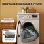 BEDSURE orthopädisches Hundebett Ergonomisches Hundesofa - 89x63 cm Hundecouch mit eierförmiger Kistenschaum für mittlere Hunde, waschbar rutschfest Hundebetten, tannengrün