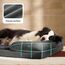 BEDSURE orthopädisches Hundebett Ergonomisches Hundesofa - 106x80 cm Hundecouch mit eierförmiger Kistenschaum für große Hunde, waschbar rutschfest Hundebetten, dunkelgrau