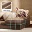 BEDSURE orthopädisches Hundebett Ergonomisches Hundesofa - 71x58 cm Hundecouch mit eierförmiger Kistenschaum für kleine Hunde, waschbar rutschfest Hundebetten, braun