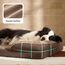 BEDSURE orthopädisches Hundebett Ergonomisches Hundesofa - 106x80 cm Hundecouch mit eierförmiger Kistenschaum für große Hunde, waschbar rutschfest Hundebetten, braun