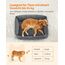 Feandrea Hundebett, Hundekissen in Leinenoptik, Hundekorb, erhöhte Ränder, rutschfeste Unterseite, Bezug abnehmbar waschbar, XL, für große Hunde, 110 x 75 x 27 cm, hellgrau PGW12GG