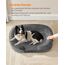 Feandrea Hundebett, Hundekissen, für große Hunde, 91 x 68 x 18 cm, orthopädisch, wasserdichte Innenschicht, erhöhte Ränder, Abnehmbarer, waschbarer Bezug, rutschfest, schiefergrau PGW282GN01