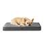 EHEYCIGA Orthopädisches Hundebett Kleine Hunde 76x51x9cm, Hundekissen Waschbar Flauschig, Hundematte Hundematratze für Kiste, Grau