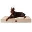 EHEYCIGA Orthopädisches Hundebett XXL Grosse Hunde 120x74x9cm, Hundekissen Waschbar Flauschig, Hundematte Hundematratze für Kiste, Khaki