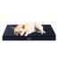 EHEYCIGA Orthopädisches Hundebett Kleine Hunde 76x51x9cm, Hundekissen Waschbar Flauschig, Hundematte Hundematratze für Kiste, Marine Blau