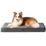 EHEYCIGA Orthopädisches Hundebett Grosse Hunde XL 104x68x9cm, Hundekissen Waschbar Flauschig, Hundematte Hundematratze für Kiste, Grau