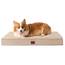 EHEYCIGA Orthopädisches Hundebett Mittelgroße Hunde 89x58x9cm, Hundekissen Waschbar Flauschig,Hundematte Hundematratze für Kiste, Khaki