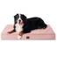 EHEYCIGA Orthopädisches Hundebett Mittelgroße Hunde 91x68x9cm, Hundekissen Waschbar Flauschig, Hundematte Hundematratze für Kiste, Dunkelrosa