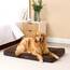 EHEYCIGA Orthopädisches Hundebett Kleine Hunde 76x51x9cm, Hundekissen Waschbar Flauschig, Hundematte Hundematratze für Kiste, Braun