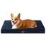 EHEYCIGA Orthopädisches Hundebett Mittelgroße Hunde 89x58x9cm, Hundekissen Waschbar Flauschig,Hundematte Hundematratze für Kiste, Marine Blau