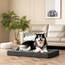 EHEYCIGA Orthopädisches Hundebett Grosse Hunde XL 104x68x9cm, Hundekissen Waschbar Flauschig, Hundematte Hundematratze für Kiste, Grau