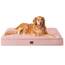 EHEYCIGA Orthopädisches Hundebett Grosse Hunde XL 112x81x9cm, Hundekissen Waschbar Flauschig, Hundematte Hundematratze für Kiste, Dunkelrosa