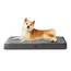EHEYCIGA Orthopädisches Hundebett Mittelgroße Hunde 91x68x9cm, Hundekissen Waschbar Flauschig, Hundematte Hundematratze für Kiste, Grau