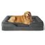 BEDSURE orthopädisches Hundebett Ergonomisches Hundesofa - 132x104 cm Hundecouch mit eierförmiger Kistenschaum für große Hunde, waschbar rutschfest Hundebetten, dunkelgrau