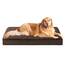 EHEYCIGA Orthopädisches Hundebett Grosse Hunde XL 112x81x9cm, Hundekissen Waschbar Flauschig, Hundematte Hundematratze für Kiste, Braun