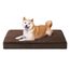 EHEYCIGA Orthopädisches Hundebett Mittelgroße Hunde 91x68x9cm, Hundekissen Waschbar Flauschig, Hundematte Hundematratze für Kiste, Braun