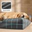 BEDSURE orthopädisches Hundebett Ergonomisches Hundesofa - 132x104 cm Hundecouch mit eierförmiger Kistenschaum für große Hunde, waschbar rutschfest Hundebetten, dunkelgrau