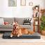 EHEYCIGA Orthopädisches Hundebett Grosse Hunde XL 104x68x9cm, Hundekissen Waschbar Flauschig, Hundematte Hundematratze für Kiste, Grau