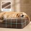 BEDSURE orthopädisches Hundebett Ergonomisches Hundesofa - 122x89 cm Hundecouch mit eierförmiger Kistenschaum für große Hunde, waschbar rutschfest Hundebetten, braun