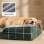 BEDSURE orthopädisches Hundebett Ergonomisches Hundesofa - 132x104 cm Hundecouch mit eierförmiger Kistenschaum für große Hunde, waschbar rutschfest Hundebetten, tannengrün