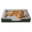 BEDSURE orthopädisches Hundebett Ergonomisches Hundesofa - 132x104 cm Hundecouch mit eierförmiger Kistenschaum für große Hunde, waschbar rutschfest Hundebetten, tannengrün