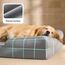 BEDSURE orthopädisches Hundebett Ergonomisches Hundesofa - 132x104 cm Hundecouch mit eierförmiger Kistenschaum für große Hunde, waschbar rutschfest Hundebetten, grau