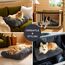 BEDSURE Flauschiges Hundebett Grosse Hunde - 89x58x8 cm Hundebett waschbar für große Hunde, rutschfeste Unterseite, plüsch Hundekissen, Dunkelgrau