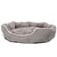 Dehner Lieblinge Hundebett und Katzenbett Sammy, oval, ca. 70 x 65 x 14 cm, Polyester, grau